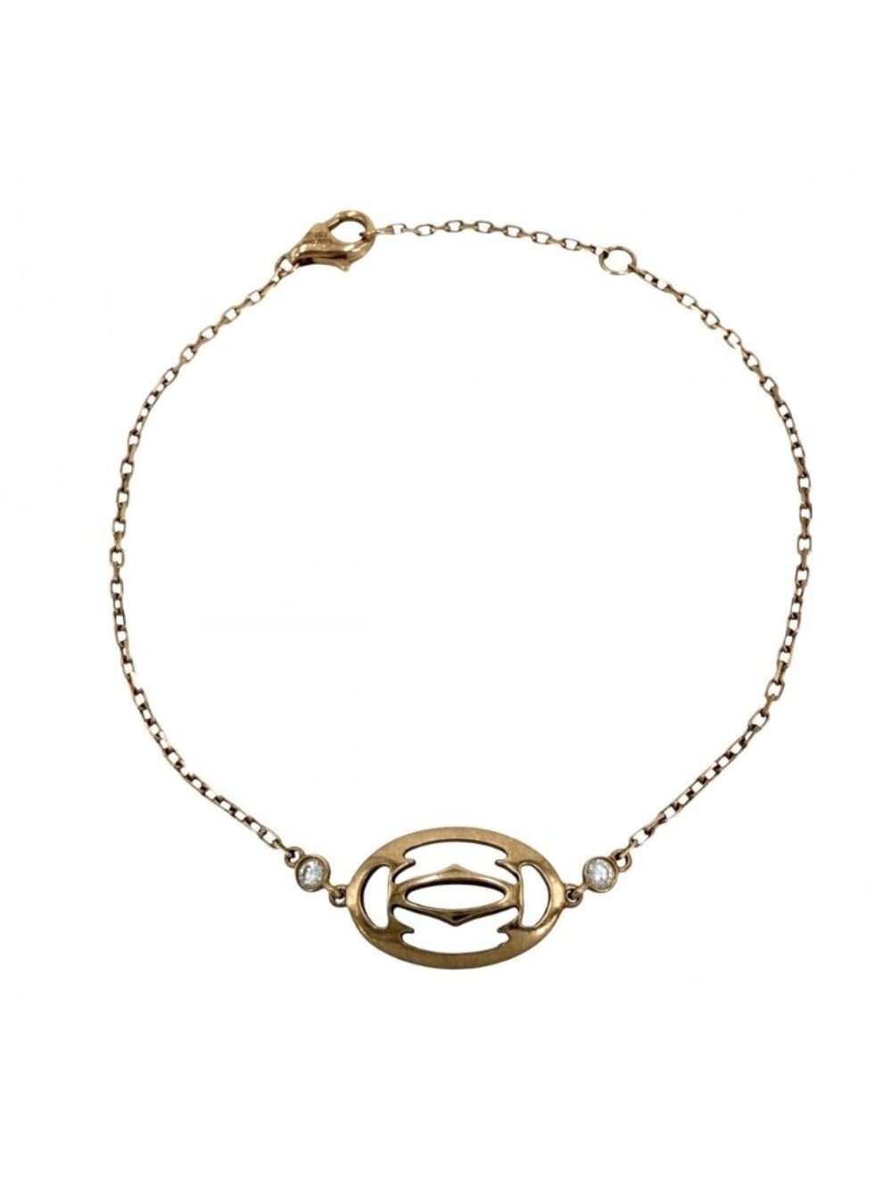 Cartier Bracelet Logo Double C Aja Star 18K Pink Gold Diamond